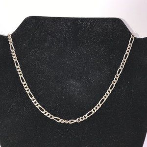 18" Sterling Silver Figaro Chain Necklace